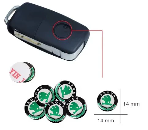 Skoda Octavia Kodiaq Fabia Superb Kamiq Karoq Kumanda Logo Yeti 14 mm 4 ADET - Resim 3