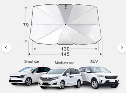 Araba Güneş Gölge Koruyucu Şemsiye Oto Ön Cam GÜNEŞLIK 2. KALİTE (145CM*79CM) ürün görseli