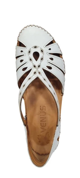 VENÜS 25190245Y SARAÇLI DERİ YAZLIK KADIN AYAKKABI - Resim 11