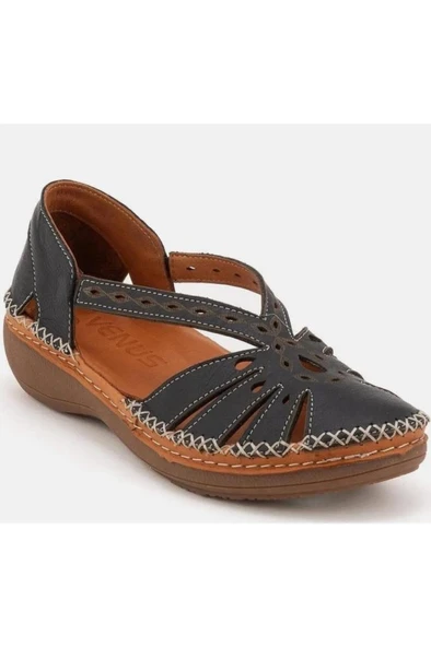 VENÜS 25190245Y SARAÇLI DERİ YAZLIK KADIN AYAKKABI ürün görseli 1