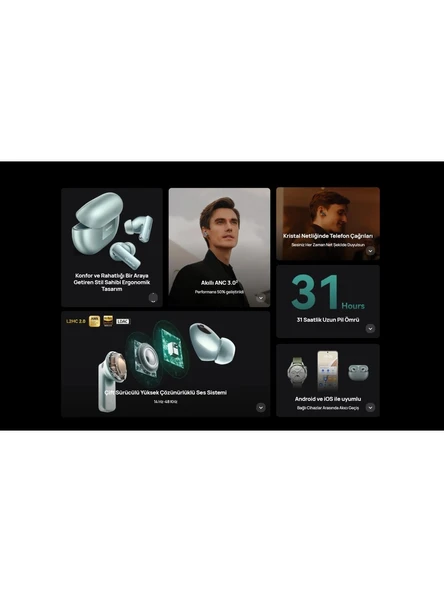Huawei FreeBuds Pro 3 ANC TWS Yeşil Kulak İçi Bluetooth Kulaklık - 6