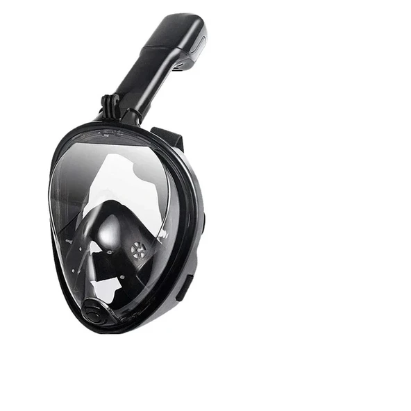 Yetişkinler İçin Tam Yüz Silikon Şnorkel Maskesi Panoramik Görüş Kolay Nefes Anti Sis Kuru - 8