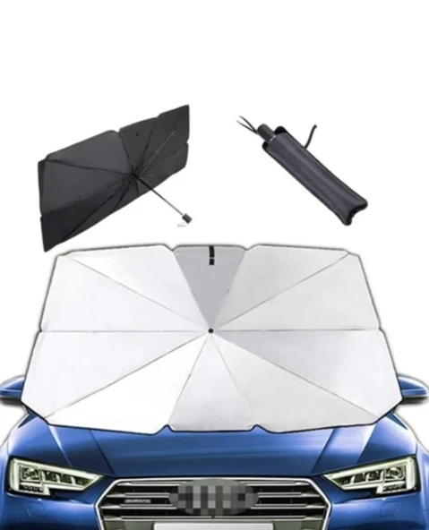 Araba Güneş Gölge Koruyucu Şemsiye Oto Ön Cam GÜNEŞLIK 2. KALİTE (145CM*79CM) - Resim 2