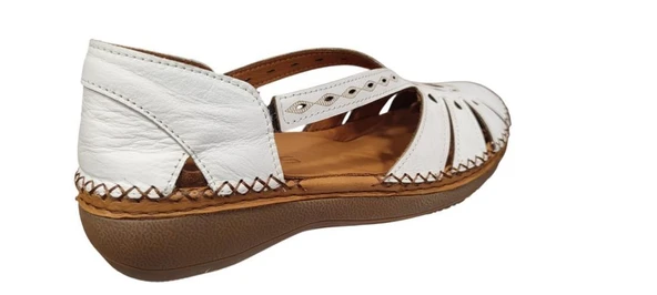 VENÜS 25190245Y SARAÇLI DERİ YAZLIK KADIN AYAKKABI - Resim 9