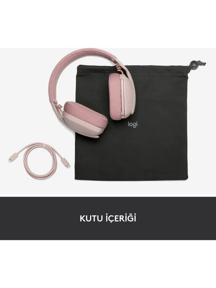 Logitech Zone Vibe 100 Kablosuz Kulak Üstü Kulaklık Pembe - 8