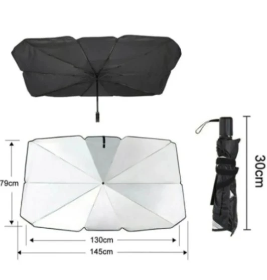 Araba Güneş Gölge Koruyucu Şemsiye Oto Ön Cam GÜNEŞLIK 2. KALİTE (145CM*79CM) - Resim 3