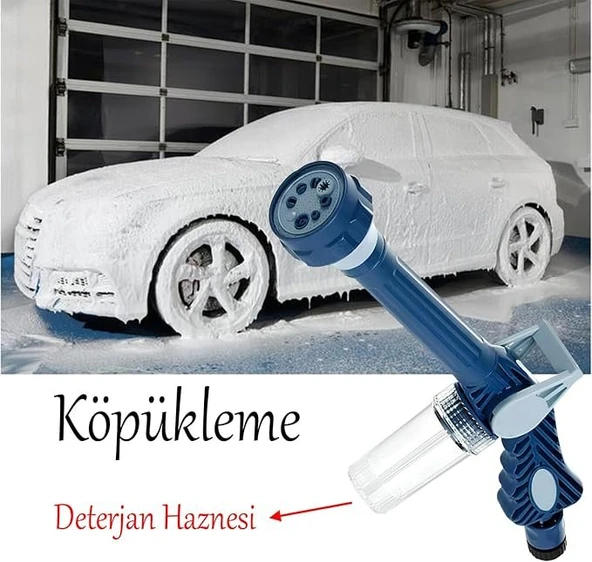 Bahçe Sulama Araç Yıkama Köpürtme Tabancası Deterjan Hazneli - 5