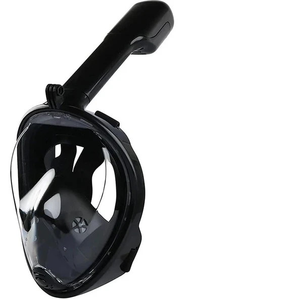 Yetişkinler İçin Tam Yüz Silikon Şnorkel Maskesi Panoramik Görüş Kolay Nefes Anti Sis Kuru