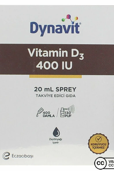 Dynavit Vitamin D3 400ıu Sprey 20ml - Resim 2