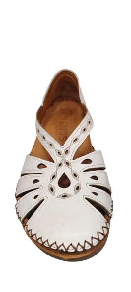 VENÜS 25190245Y SARAÇLI DERİ YAZLIK KADIN AYAKKABI - Resim 10