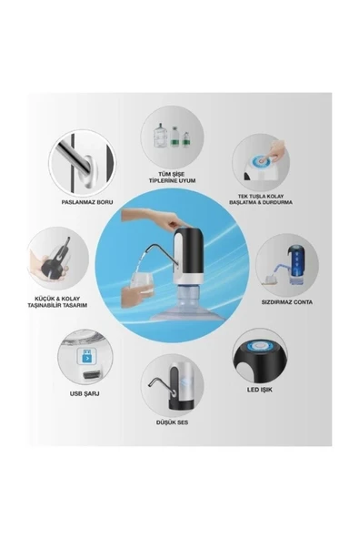 Starmax Şarjlı Damacana Su Pompası - 2