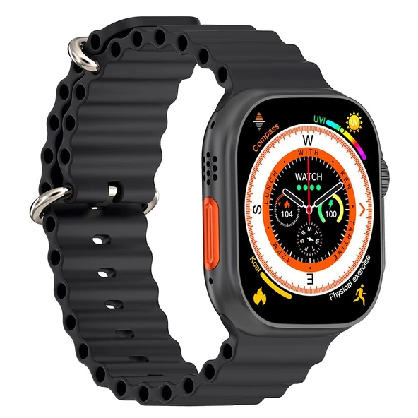 Hytech W69 Watch IOS Ve Android Uyumlu Mactive 2.05 İnç Geniş Ekranlı Siyah Akıllı Saat - 2