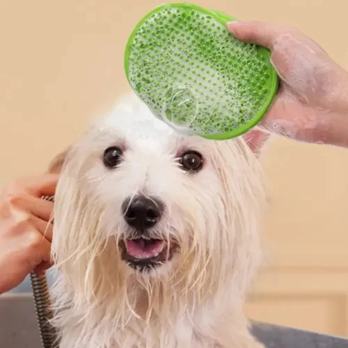 Evcil Hayvan Silikon Tüy Toplama Yıkama Fırçası - 4