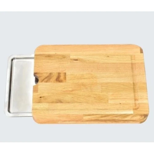 Pratik Tepsili Ahşap Kesme Tahtası - 5