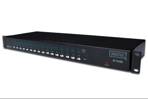 Digitus 16 Port PS/2 - USB KVM on the NET™, 1 Lokal 1 Uzak Kullanıcı Erişimi