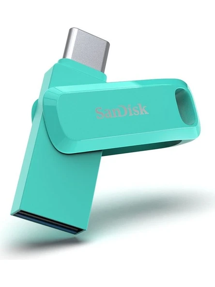 SANDISK Ultra Dual Drive Go 128GB Type-C USB 3.1 SDDDC3-128G-G46G Tiffany Green USB Bellek - 3