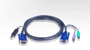 USB KVM (Keyboard/Video Monitor/Mouse) Kablosu, 1 x Monitör 15 pin HDB erkek, 1 x Klavye / Mouse USB A erkek  1 x Monitör HDB-15 dişi, 1 x Klavye Mini-Din 6 erkek, 1 x Mouse Mini-Din 6 erkek, - 1