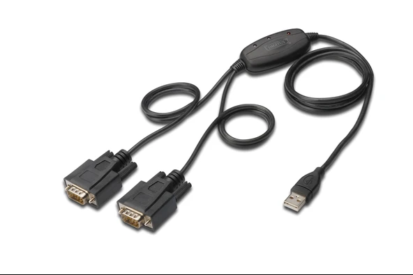 Digitus USB 2.0 <-> 2 x RS232 (Seri) Çevirici Kablosu, 1.5 metre