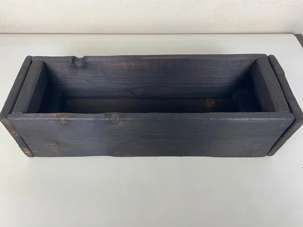 Wood&Pot Dekoratif Yakisugi Saksılık - 55x17x13 - 3