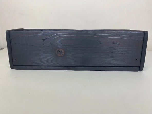 Wood&Pot Dekoratif Yakisugi Saksı - 55x12x14 - 2