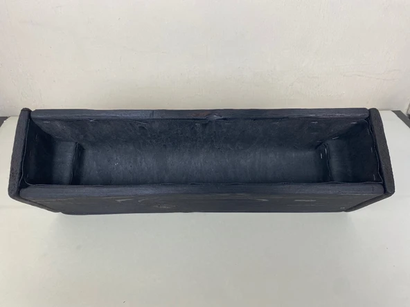 Wood&Pot Dekoratif Yakisugi Saksı - 55x12x14 - 4