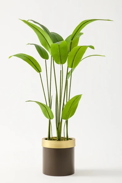 Güleç Yapay Çiçek Yapay Starliçe Ağacı 120 Cm Kahverengi Gold Saksı ürün görseli