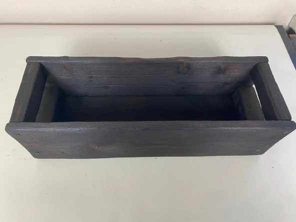 Wood&Pot Dekoratif Yakisugi Saksılık - 52x17x13 - 3