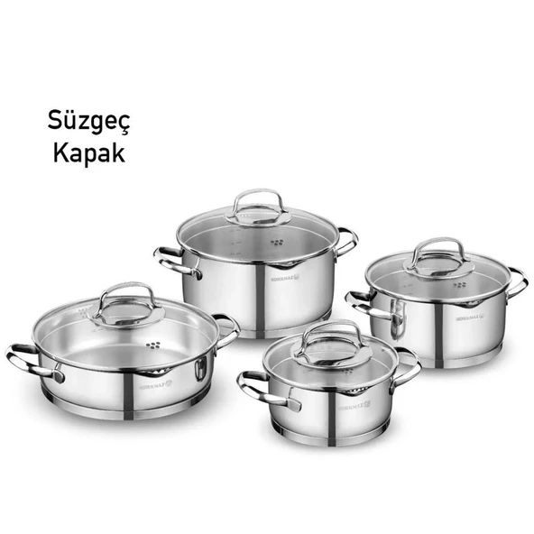 KORKMAZ A1999 STEAMA 8  PRÇ.TENCERE SETİ