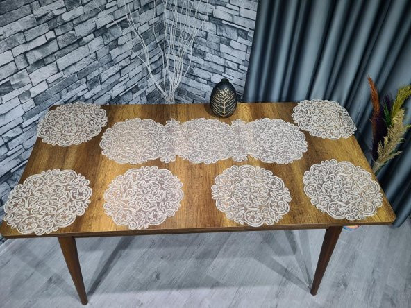 Violet Kordone 7 Parça Yemek Takımı Cappucino ürün görseli