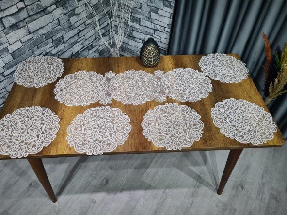 Violet Kordone 7 Parça Yemek Takımı Krem ürün görseli