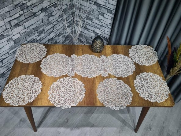 Violet Kordone 7 Parça Yemek Takımı Krem Gold ürün görseli