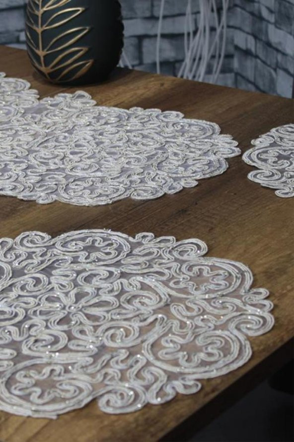 Violet Kordone 7 Parça Yemek Takımı Cappucino - Resim 6