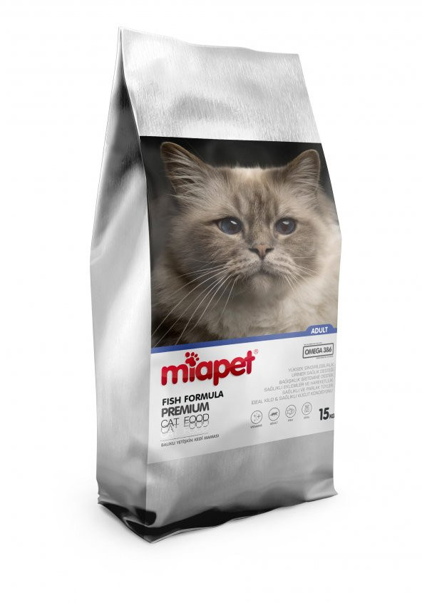 Miapet Balıklı Yetişkin Kedi Maması 15 KG