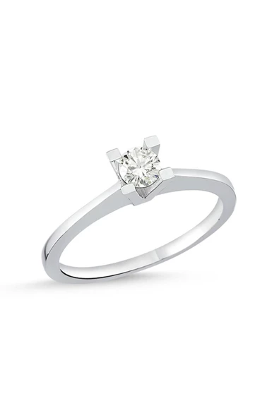 14 Ayar Altın 0.18 Ct Pırlanta Tektaş Kadın Yüzük