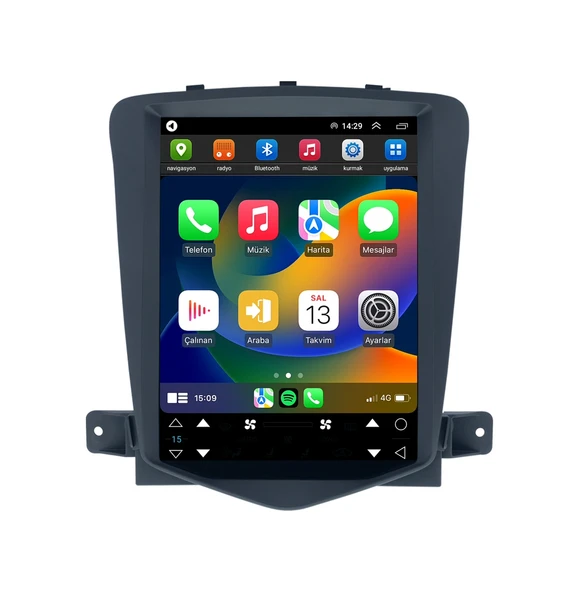 Chevrolet Cruze Tesla 2007/2013 4GB Ram 32GB Hafıza Carplay Kamera Android Multimedya ürün görseli 1