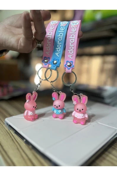 Sevimli Tasarım Tavşanlı Anahtarlık