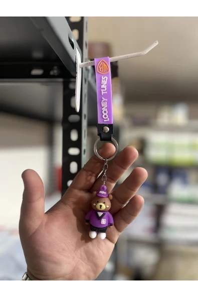 Sevimli Tasarım Ayıcıklı Anahtarlık Silikon Malzeme - 5