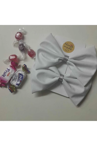 Beyaz Pens Toka Genç Kız//çocuk 2'li Ve Hediyesi Dahil