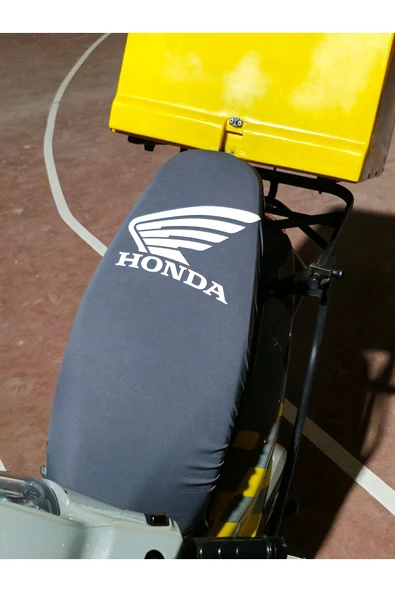 Activa Uyumlu Koltuk Kılıfı Gri Logolu Kalite Kumaş Hediyeli Paket (SCUBA DALGIÇ KUMAŞ) - 2