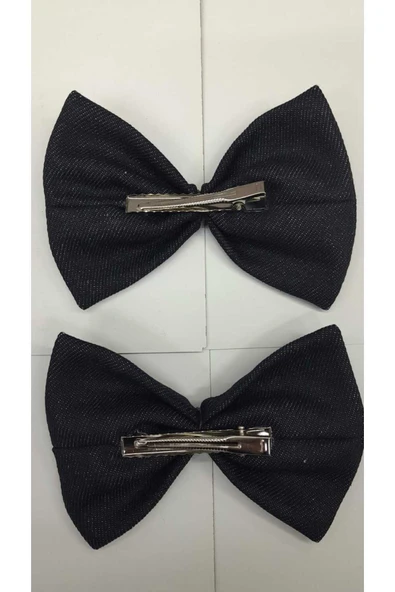 FİYONK TOKA KOT DESENLİ /GENÇ/KIZ PENSLİ 2'Lİ TOKA EL YAPIMI - 3