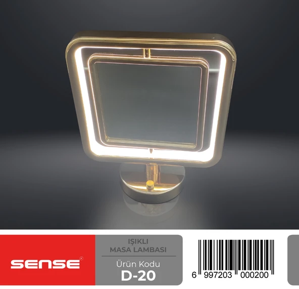 Sense Gold Işıklı Ayna D-20