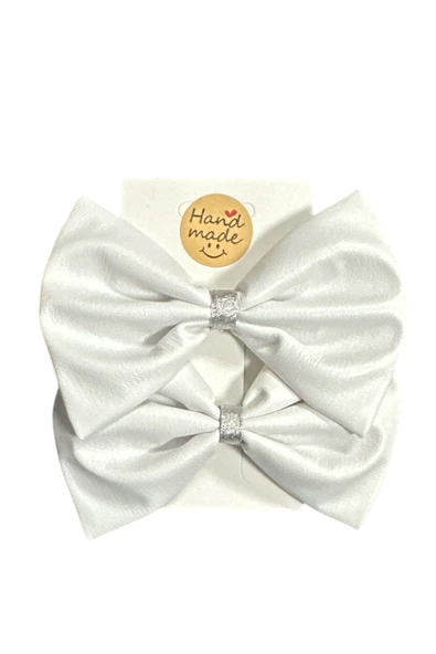 Beyaz Pens Toka Genç Kız//çocuk 2'li Ve Hediyesi Dahil - 2