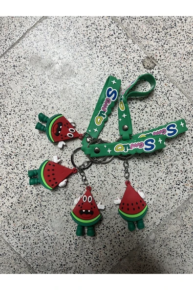 Sevimli Tasarım Karpuzlu Anahtarlık - 2