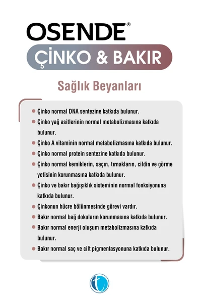 Osende Çinko Bakır 60 Bitkisel Kapsül Çinko Pikolinat - Resim 5