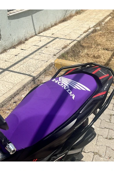 PCX DİO SH 125 ACTİVA S UYUMLU HONDA LOGOLU MOR KOLTUK KILIFI - 3