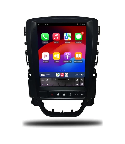 Opel Astra J Tesla 2010/2021 8GB Ram 128GB Hafıza Carplay Kamera Android Multimedya ürün görseli 1