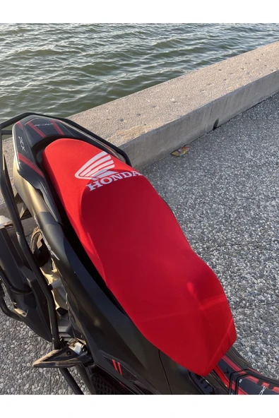 Honda Pcx,Dio,Activa S,SH Uyumlu Koltuk Kılıfı Kırmızı Hediyeli Paket - 2