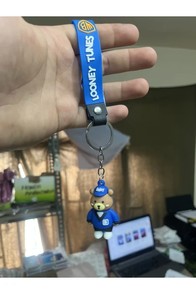 Sevimli Tasarım Ayıcıklı Anahtarlık Silikon Malzeme - 2