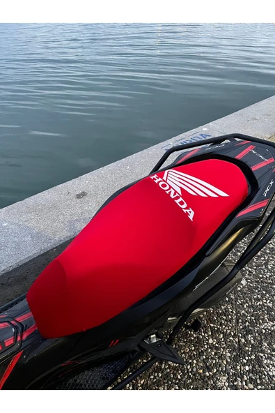 Honda Pcx,Dio,Activa S,SH Uyumlu Koltuk Kılıfı Kırmızı Hediyeli Paket