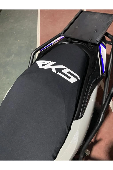 Rks Baskılı Siyah Motosiklet Sele Kılıfı Scuba Dalgıç Kumaş